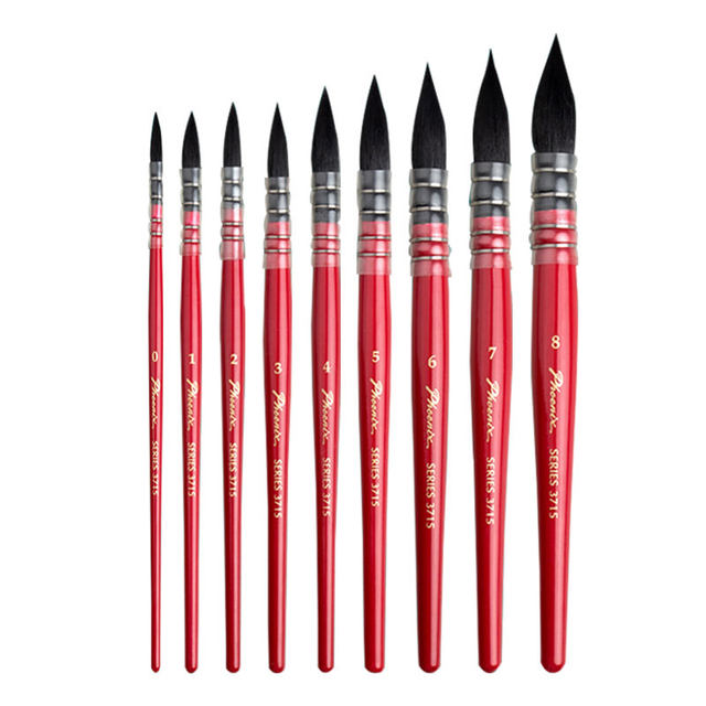 Red fat squirrel hair art special watercolor pen outline