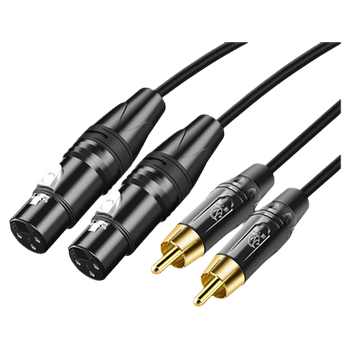 Dual xlr male and female lotus audio cable 2 to 2 connecting cable