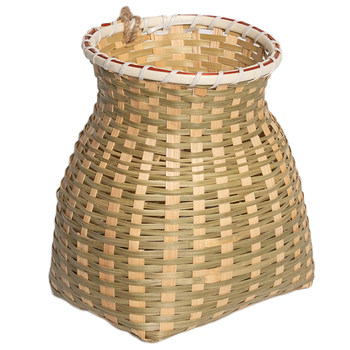 Bamboo weaving small back basket vegetable tea basket dance props