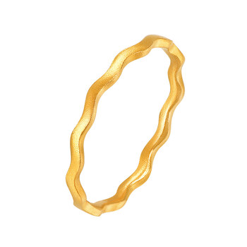 Ming brand jewelry ancient gold wave ring