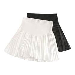 ຜູ້ຍິງຖືພາ pleated skirt short spring and summer 2024 new slim and small a-line belly-supporting chiffon skirt summer style