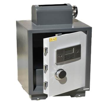 Hand-cranked coin-operated safe office hotel hotel