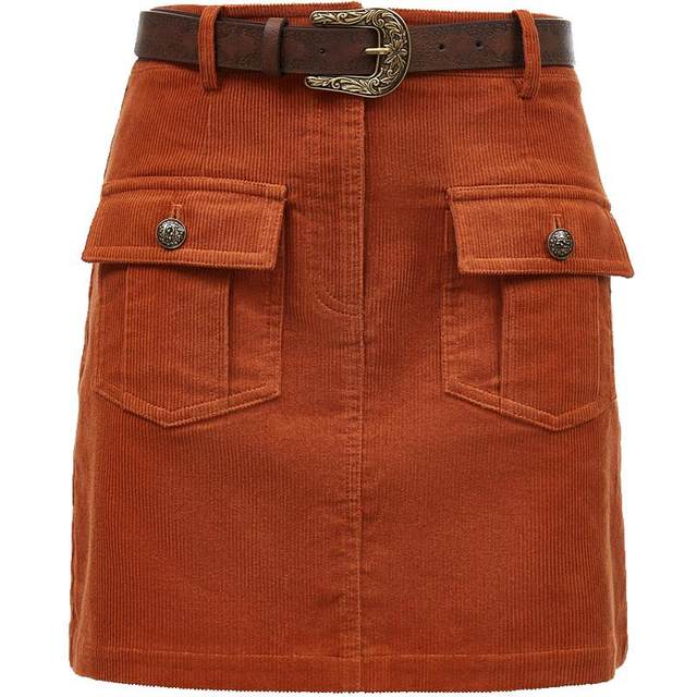 VeroModa high waist corduroy skirt for women