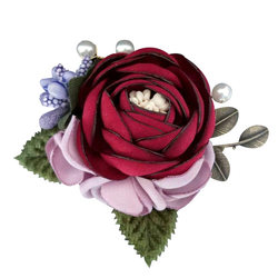 Brooch business wear corsage dual-purpose clip pin decorative flower suit sweater cardigan versatile simulation accessories for women