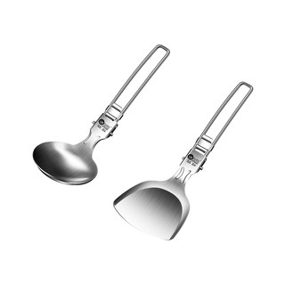 岛奇户外折叠锅铲汤勺漏勺套装304不锈钢厨具露营野餐铲子炊具