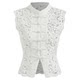 CIDER lace shirt lapel hollow slit vest disc button sleeveless top 114497602