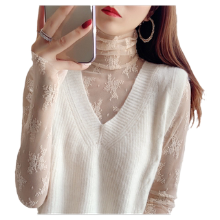 Lace hollow crochet see-through mesh