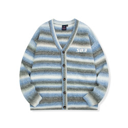 SUAMOMENT scratch S03 embroidered gradient striped cardigan sweater sweater ດູໃບໄມ້ລົ່ນແລະລະດູຫນາວຂອງແມ່ຍິງ