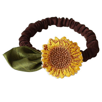 ແຖບຜົມ Kawano sunflower 2023 ໃໝ່ ins high-end temperament hair rope rubber band women's headband hair accessories