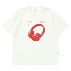 Mentmate 24SS original niche headphone printed T-shirt summer men's and women's unisex BF versatile short sleeves