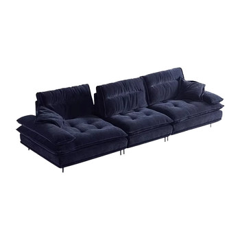 Chenille cotton and linen removable and washable adjustable backrest sofa