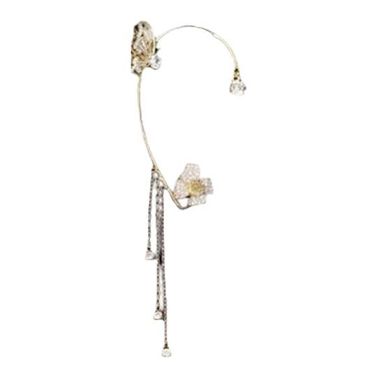 Butterfly ear hanging ear bone clip without pierced earrings niche temperament tassel ear clip women light luxury earrings