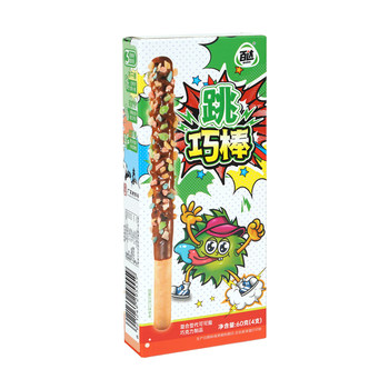 Sandwich biscuits, long strips of almonds, korean popping candy