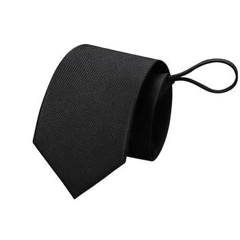 Silver gray business style zipper-free 6cm tie