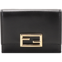 (自营)Fendi芬迪 女士牛皮双F短款钱包钱夹色 AHM0女包卡包进口