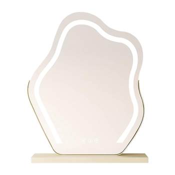 The large mirror in the master bedroom can rotate 360 degrees