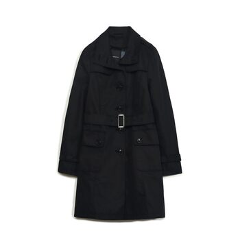 London fog double-breasted mid-length coat with removable lining
