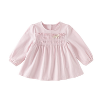 David Bella Girls T-shirt 2024 New Baby Girl Skirt Top Spring Clothing Childrens Style Bottoming Shirt Childrens Clothing