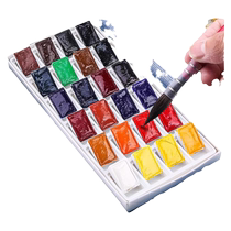 Russian White Night solid watercolor 16-color artist 36-color solid watercolor pigment 24-color student college-level art student dedicated beginner watercolor painting tool large block paint set