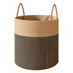 Dirty Laundry Basket for Home Use, Stylish Cotton Rope Woven Laundry Hamper, Large Capacity Laundry Basket