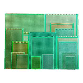 Single-sided and double-sided tin-sprayed green oil fiberglass experiment board pcb circuit board single-sided green oil hole plate spacing 2.5mm