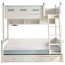 Quanyou Home double bed modern pastoral childrens bunk bed combination bed bedroom furniture small apartment 121365
