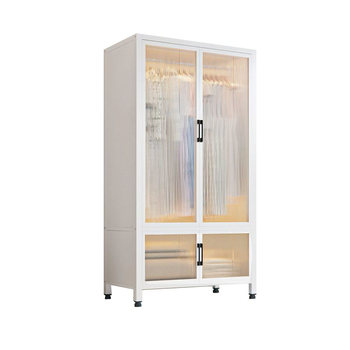 Steel thickened wardrobe bedroom home rental room with simple assembly iron sheet combination wardrobe cloakroom storage cabinet