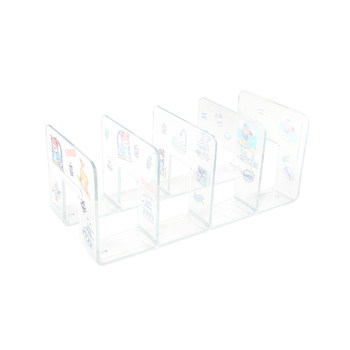 Book stand reading rack for students' special transparent plastic desktop fixed book clip desk book shelf storage artifact partition board desk vertical shelf desk storage storage shelf multi-layer bookcase rack
