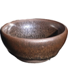 Lot.1619 Firewood-fired unique product | Gold and blue hair-shaped mouth-shaped built-in master cup, wabi-sabi cup, original mineral tea set