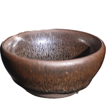 Lot.1619 firewood-fired unique product | gold and blue hair-shaped mouth-shaped built-in master cup, wabi-sabi cup, original mineral tea set