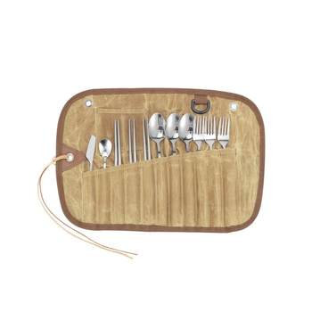 Outdoor tableware storage set pack stainless steel knife fork chopsticks