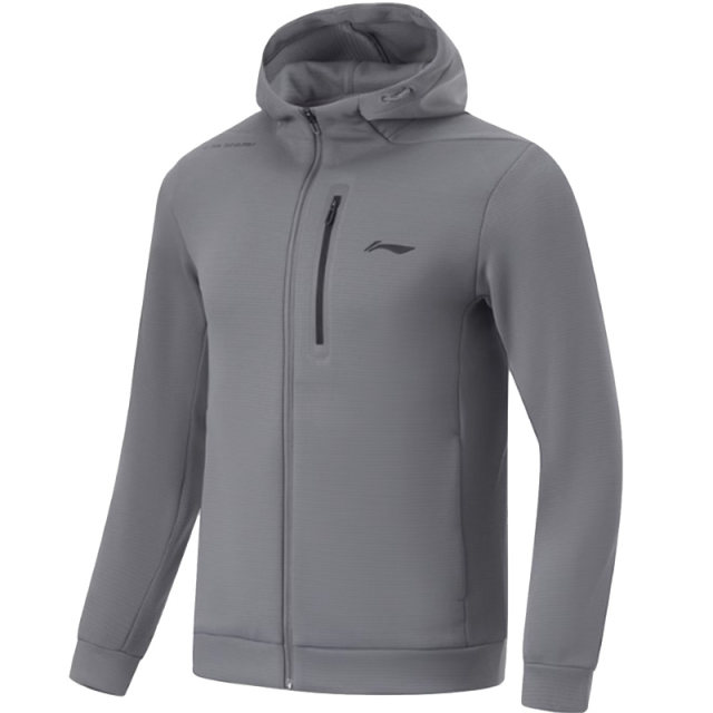 Li Ning men's fitness series regular shirt hooded sweatshirt spring and autumn sports and leisure jacket AWDU393-B product