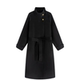 Black gold 100% first-hand wool double-sided wool coat for women