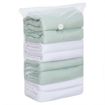 Thickened, air-free, three-dimensional vacuum compression storage bag
