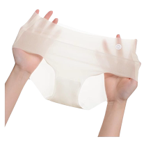 Catman Underwear Womens Ice Silk Seamless 2024 New Mulberry Silk Antibacterial Crotch Summer Thin Breathable Girls Briefs
