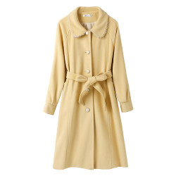 Muyiyi doll collar coat woolen coat for women 2023 ດູໃບໄມ້ລົ່ນແລະລະດູຫນາວໃຫມ່ຄົນອັບເດດ: ສູງ-end ເປືອກຫຸ້ມນອກ temperament ແບບເກົາຫຼີ