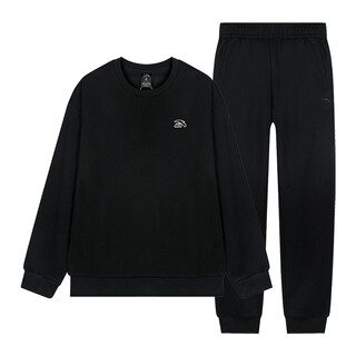 Anta fleece sports suit for women, loose and warm, running suit