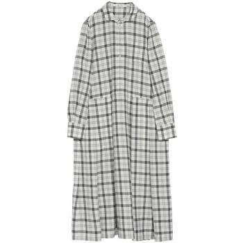 EIN Yan Wool Plaid Dress ແມ່ຍິງວິທະຍາໄລແບບຄໍເຕົ້າໄຂ່ທີ່ກະໂປງກະໂປງ Loose 2023 ດູໃບໄມ້ລົ່ນແລະລະດູຫນາວ ຜະລິດຕະພັນໃຫມ່