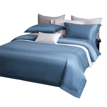 Mercury Home Textiles high count high density long-staple cotton four-piece set pure cotton satin set simple bed sheet and quilt cover 24 years new product