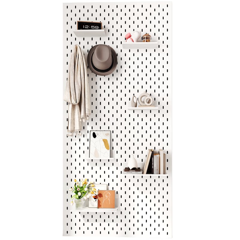 How to fix the metal perforated board to the wall with a custom frame