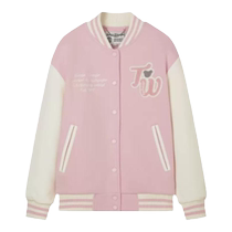 (Same style as Zhao Lusi) TeenieWeenie Bear College Style Cardigan Baseball Jacket Women