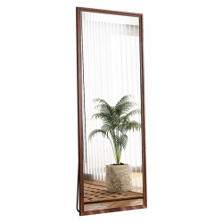 Vintage Full-Length Mirror for Home Use, Floor-Standing Mirror for Girls' Bedroom, Wall-Mounted Dressing Mirror, High-End Three-Dimensional Fitting Mirror