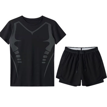 Extra large size 300 catties fat man swimsuit men's anti-embarrassment double-layer swimming trunk shorts plus fat men's swimsuit suit