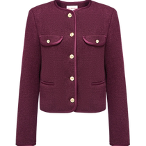 EP YAYING Yaying womens Shanghai-style small fragrant style wool tweed jacket 2024 early autumn new product 1227A