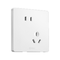 Bull socket flagship store cream style switch socket oblique five-hole 10A panel concealed matte G12 twilight snow white