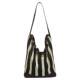 This year's popular bags for women 2025 new fashion striped hollow shoulder bag large capacity vacation tote bag