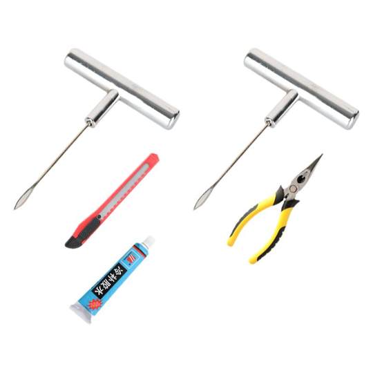 Chrome vanadium steel upgraded tire repair tool quick replenishment in 5 seconds