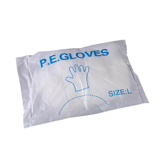 Thickened transparent plastic food disposable gloves