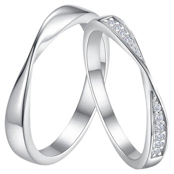 Dr platinum moissanite light luxury ring couple ring
