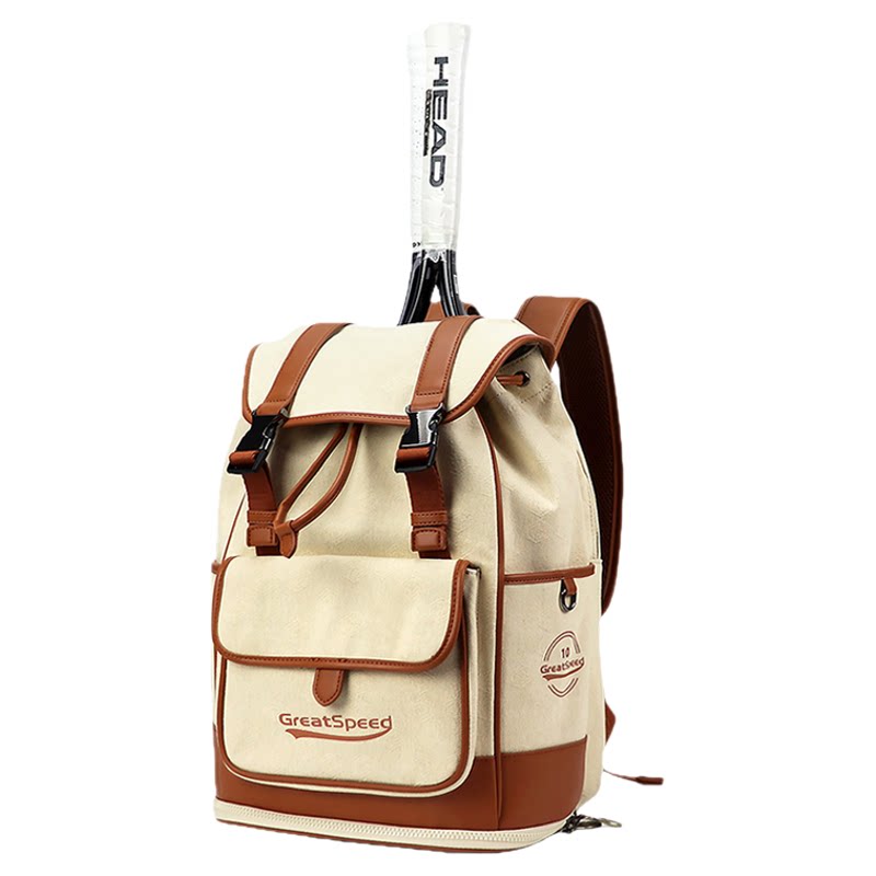 Jacquard embroidered fabric retro double shoulder mesh feather backpack